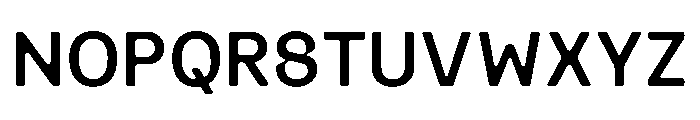 DOTrax Regular Font UPPERCASE