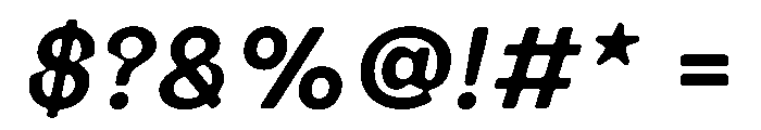 DOTrax RegularItalic Instance Font OTHER CHARS