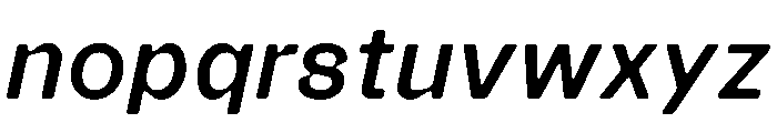 DOTrax RegularItalic Instance Font LOWERCASE