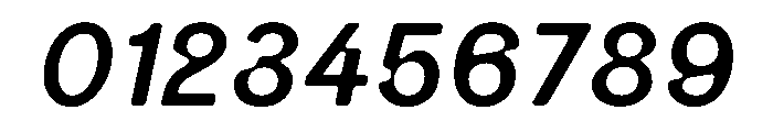 DOTrax RegularItalic Font OTHER CHARS