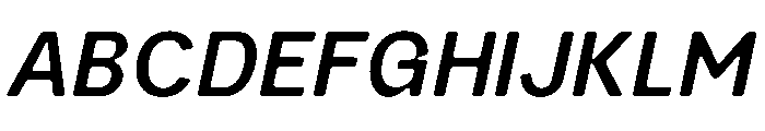 DOTrax RegularItalic Font UPPERCASE