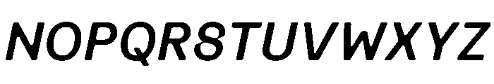 DOTrax RegularItalic Font UPPERCASE