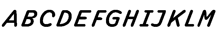 DolphKAA MediumItalic Font UPPERCASE
