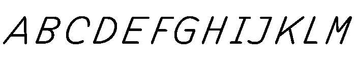 DolphKAATest LightItalic Font UPPERCASE