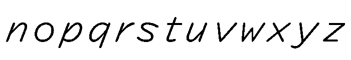 DolphKAATest LightItalic Font LOWERCASE