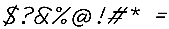 DolphKOO LightItalic Font OTHER CHARS