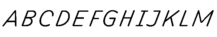 DolphKOO LightItalic Font UPPERCASE