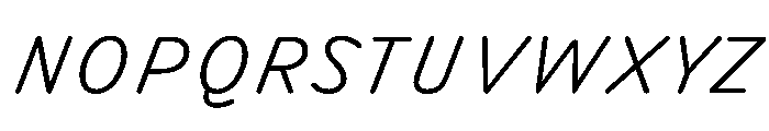 DolphKOO LightItalic Font UPPERCASE