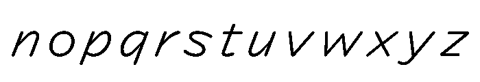DolphKOO LightItalic Font LOWERCASE