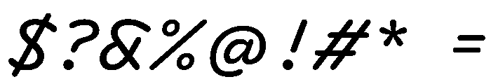 DolphKOO RegularItalic Font OTHER CHARS