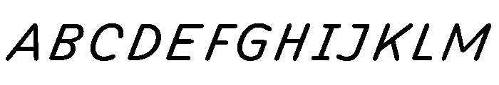 DolphKOO RegularItalic Font UPPERCASE