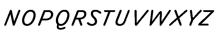 DolphKOO RegularItalic Font UPPERCASE