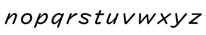 DolphKOO RegularItalic Font LOWERCASE