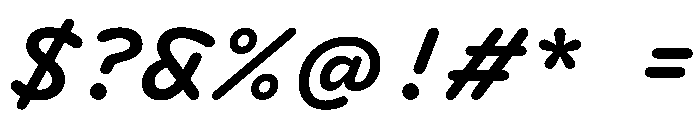 DolphKOOTest MediumItalic Font OTHER CHARS