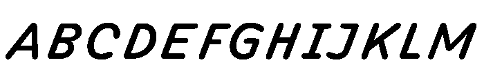DolphKOOTest MediumItalic Font UPPERCASE