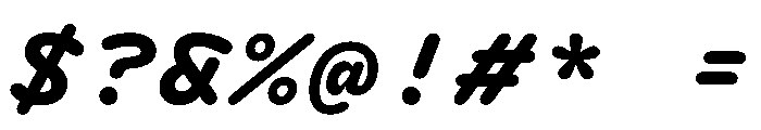 DolphYY BoldItalic Font OTHER CHARS