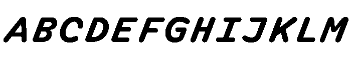 DolphYY BoldItalic Font UPPERCASE