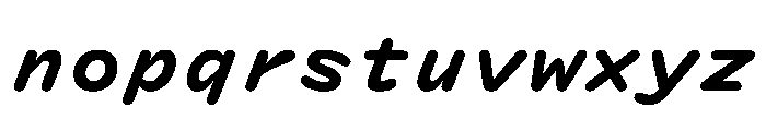 DolphYY BoldItalic Font LOWERCASE