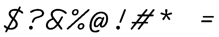 DolphYY LightItalic Font OTHER CHARS