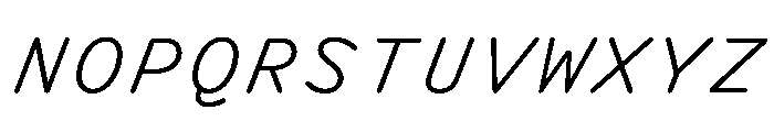 DolphYY LightItalic Font UPPERCASE