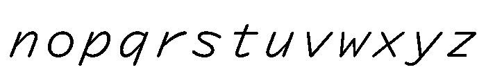 DolphYY LightItalic Font LOWERCASE
