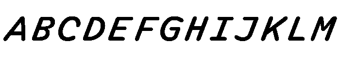 DolphYYTest MediumItalic Font UPPERCASE