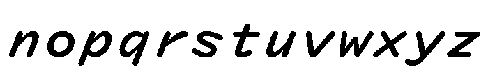 DolphYYTest MediumItalic Font LOWERCASE
