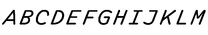 DolphYYTest RegularItalic Font UPPERCASE