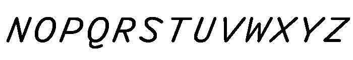 DolphYYTest RegularItalic Font UPPERCASE
