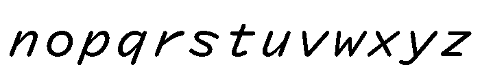 DolphYYTest RegularItalic Font LOWERCASE