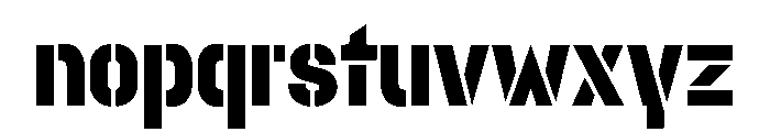 Doumbar StencilBold Font LOWERCASE
