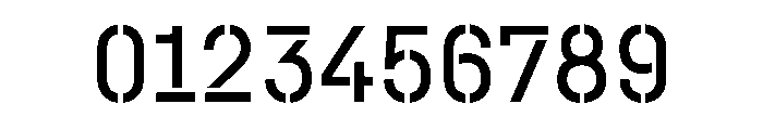 Doumbar StencilRegular Font OTHER CHARS