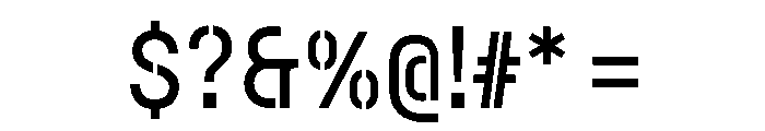 Doumbar StencilRegular Font OTHER CHARS