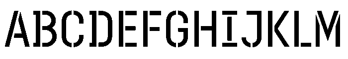 Doumbar StencilRegular Font UPPERCASE