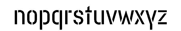 Doumbar StencilRegular Font LOWERCASE