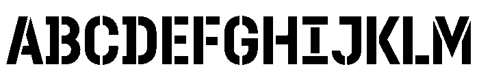 Doumbar StencilSemiBold Font UPPERCASE