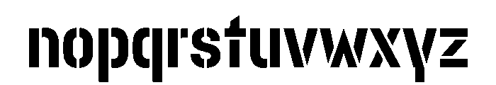 Doumbar StencilSemiBold Font LOWERCASE