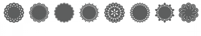 doily dingbats font Font UPPERCASE