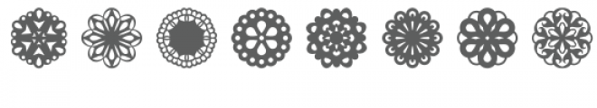 doily dingbats font Font UPPERCASE