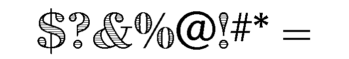 Dominus Modern Engraved Font OTHER CHARS