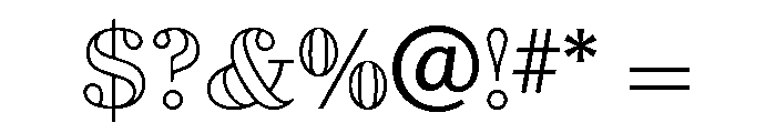 Dominus Modern Open Font OTHER CHARS