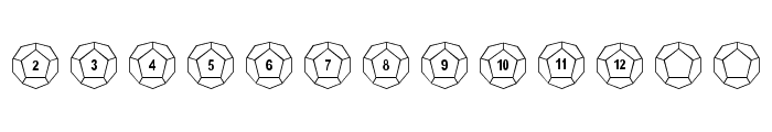 dPoly Dodecahedron Font LOWERCASE