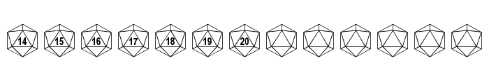 dPoly Duodecahedron Font LOWERCASE