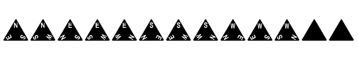 dPoly Tetrahedron Font UPPERCASE