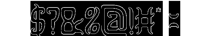 Dragon King-Hollow-Inverse Font OTHER CHARS