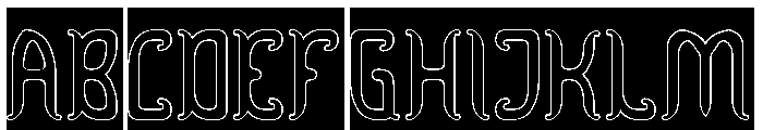 Dragon King-Hollow-Inverse Font UPPERCASE