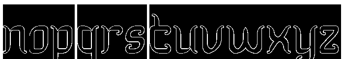Dragon King-Hollow-Inverse Font LOWERCASE