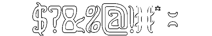 Dragon King-Hollow Font OTHER CHARS