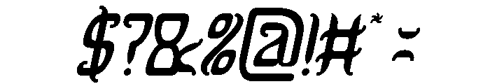 Dragon King Italic Font OTHER CHARS