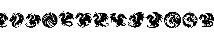 Dragon Silhouette Set FONT